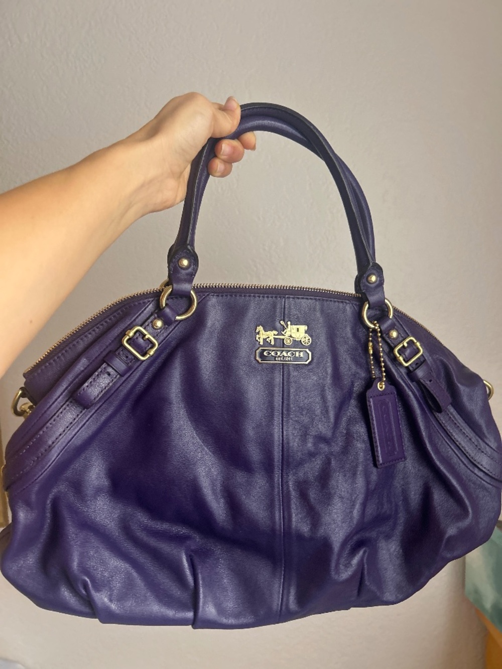 Purple Coach Bag